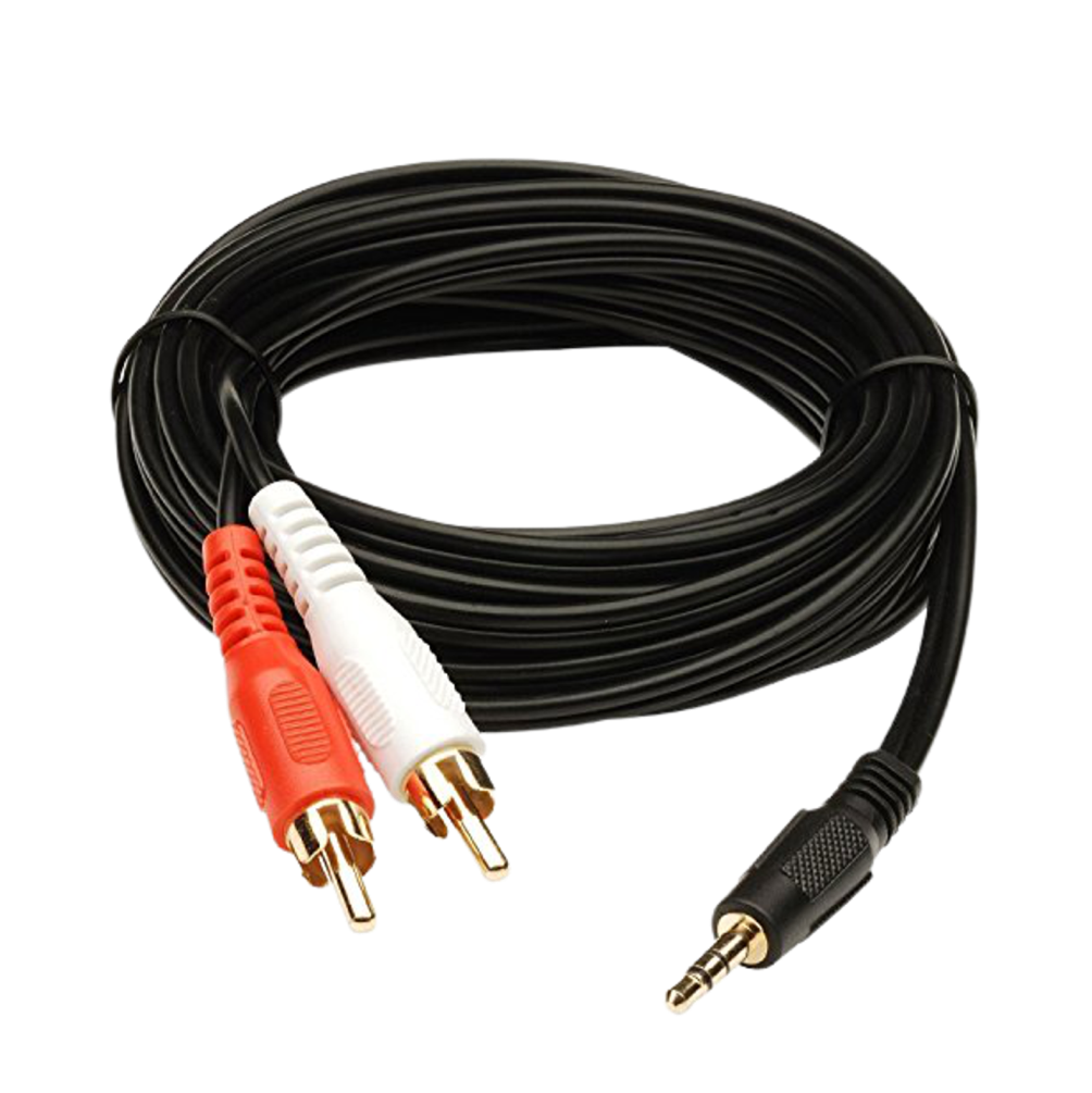 2xRCA to 1x3.5mm audio